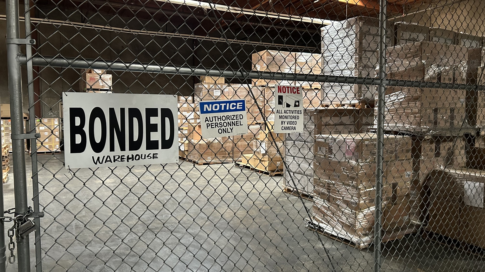 Bonded warehousing